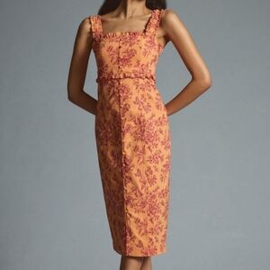 Anthroplogie The Linden Slim Square-Neck Dress Size Medium.